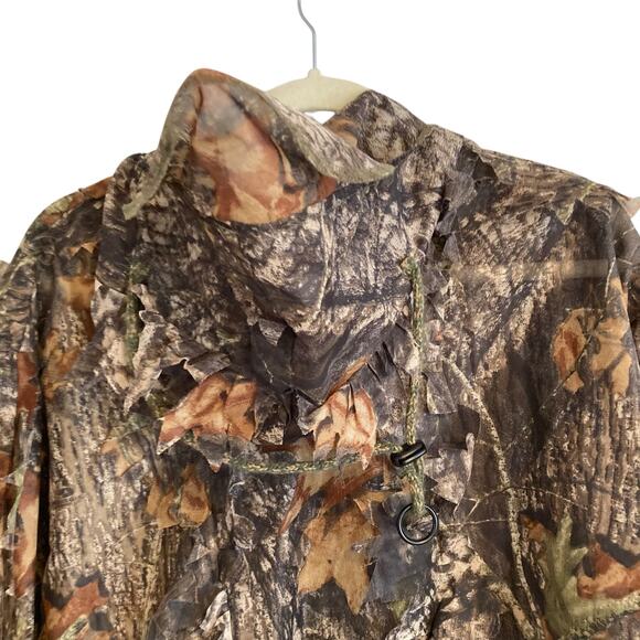 Underbrush Mossy Oak Break Up Camo Hooded Ghillie 3D Hunter Jacket Size Medium - Picture 14 of 16